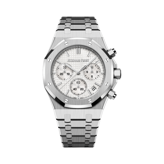 26240ST.OO.1320ST.07 Audemars Piguet Royal Oak Selfwinding Chronograph White Dial 41mm