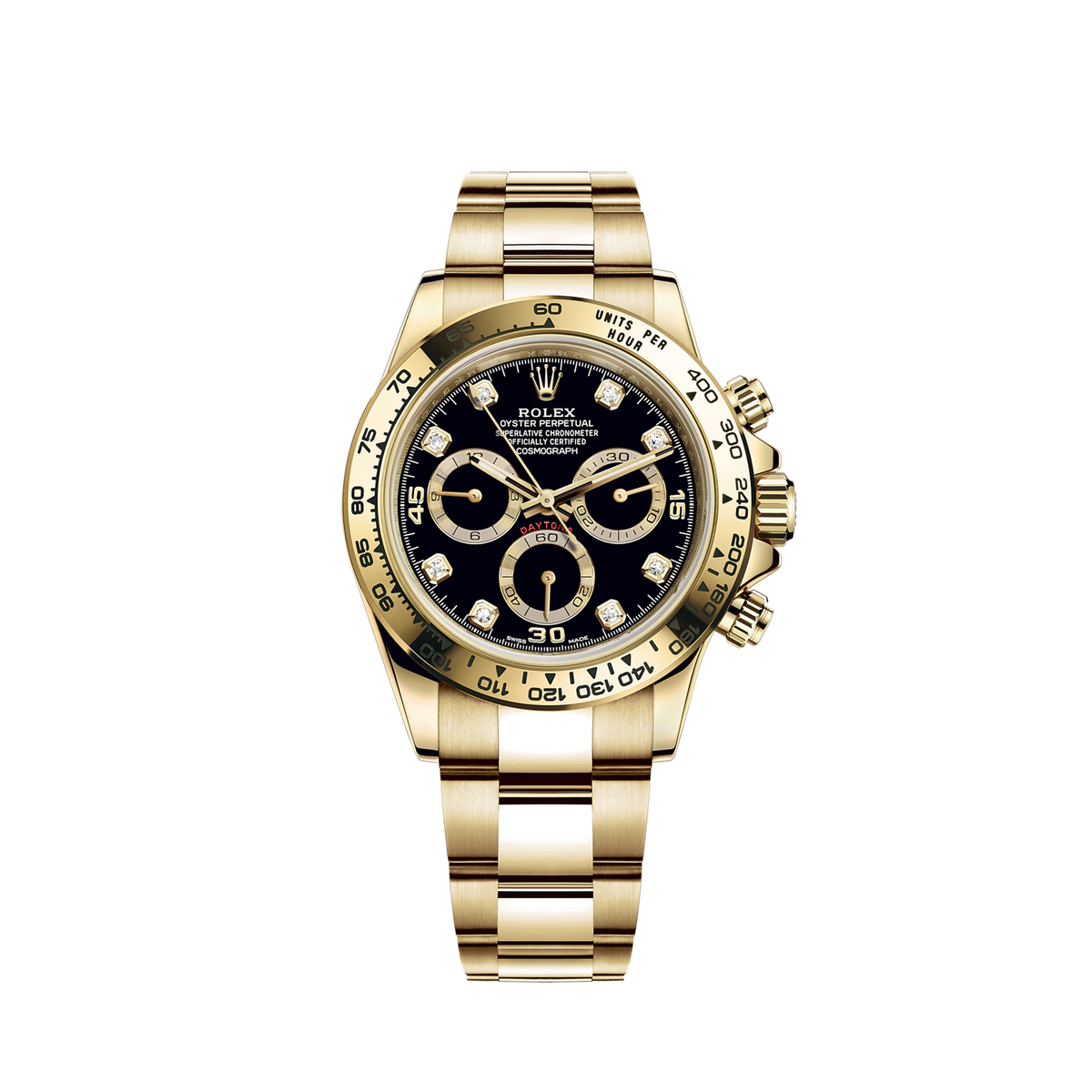 116508-0016 Rolex Cosmograph Daytona Diamonds Black Dial 40mm