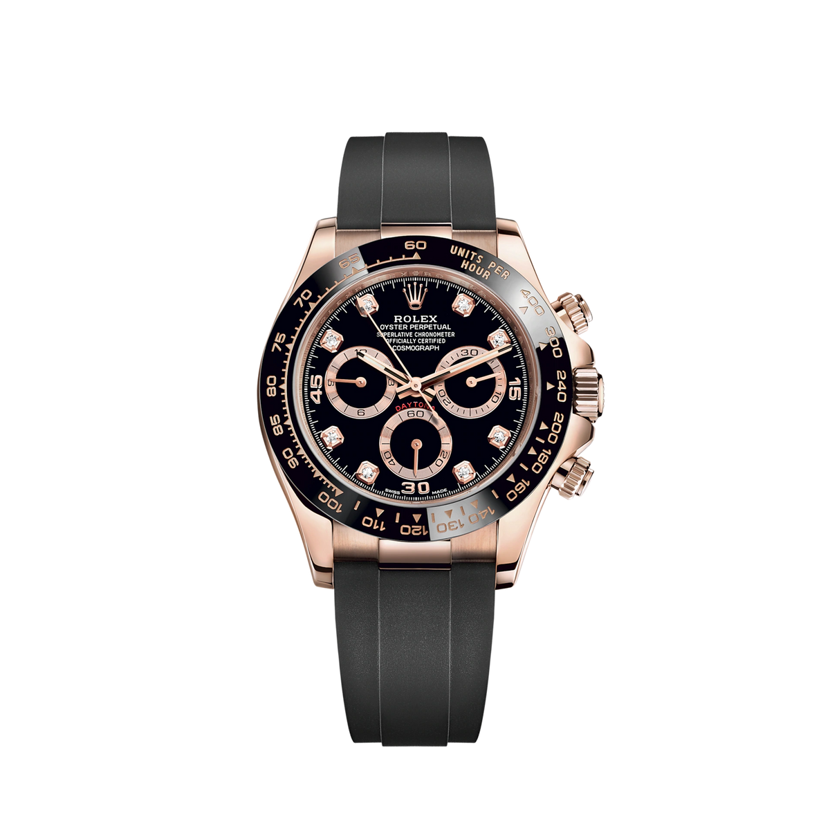116515LN-0057 Rolex Cosmograph Daytona Diamonds Black Dial 40mm