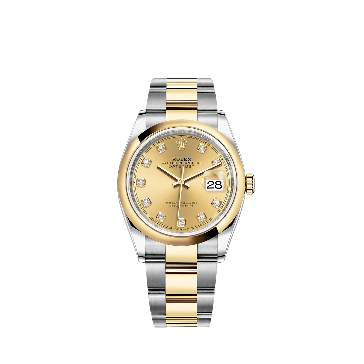 126203-0018 Rolex Datejust Champ Diamonds Dial 36mm
