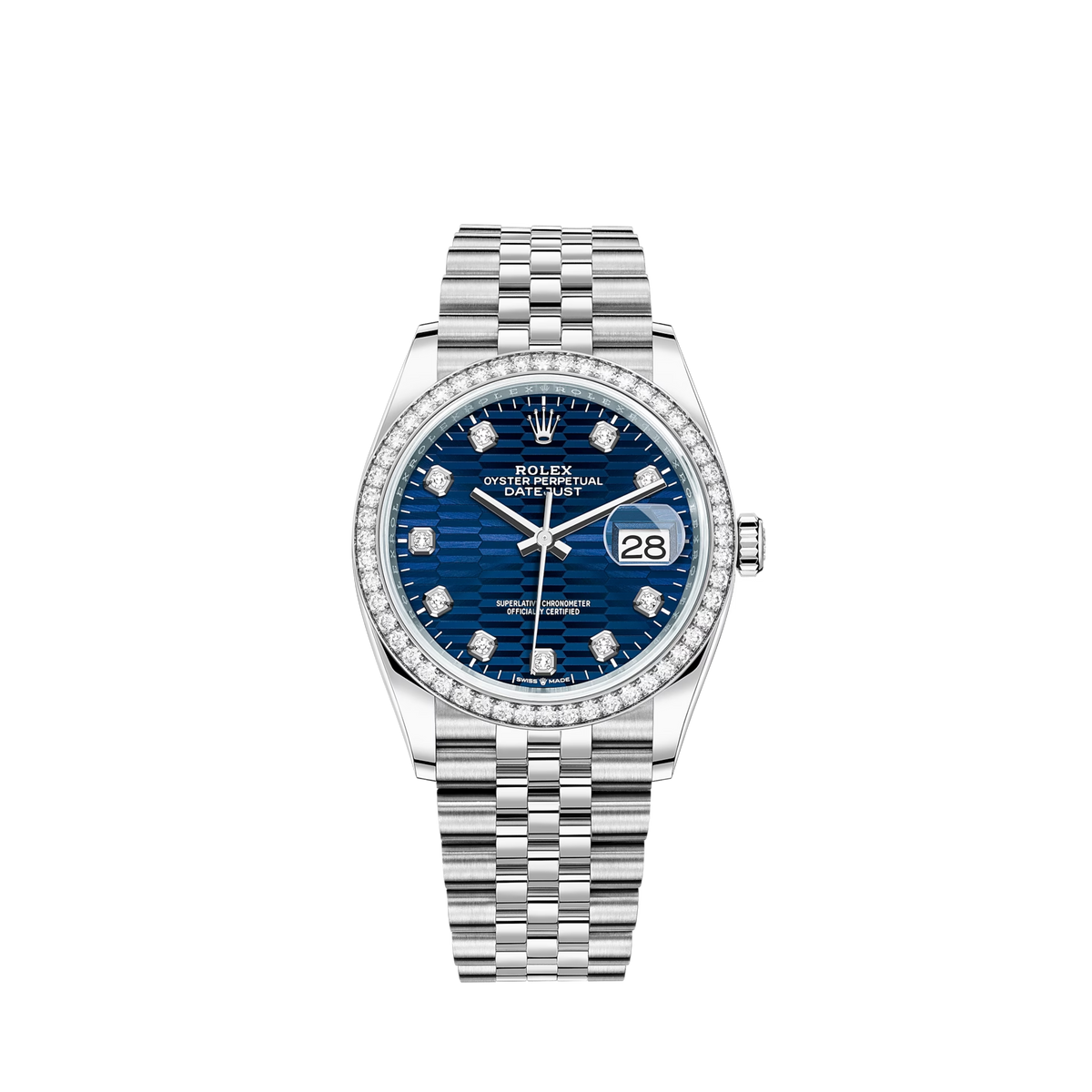126284RBR-0049 Rolex Datejust Jubilee Fluted Blue Dial 36mm