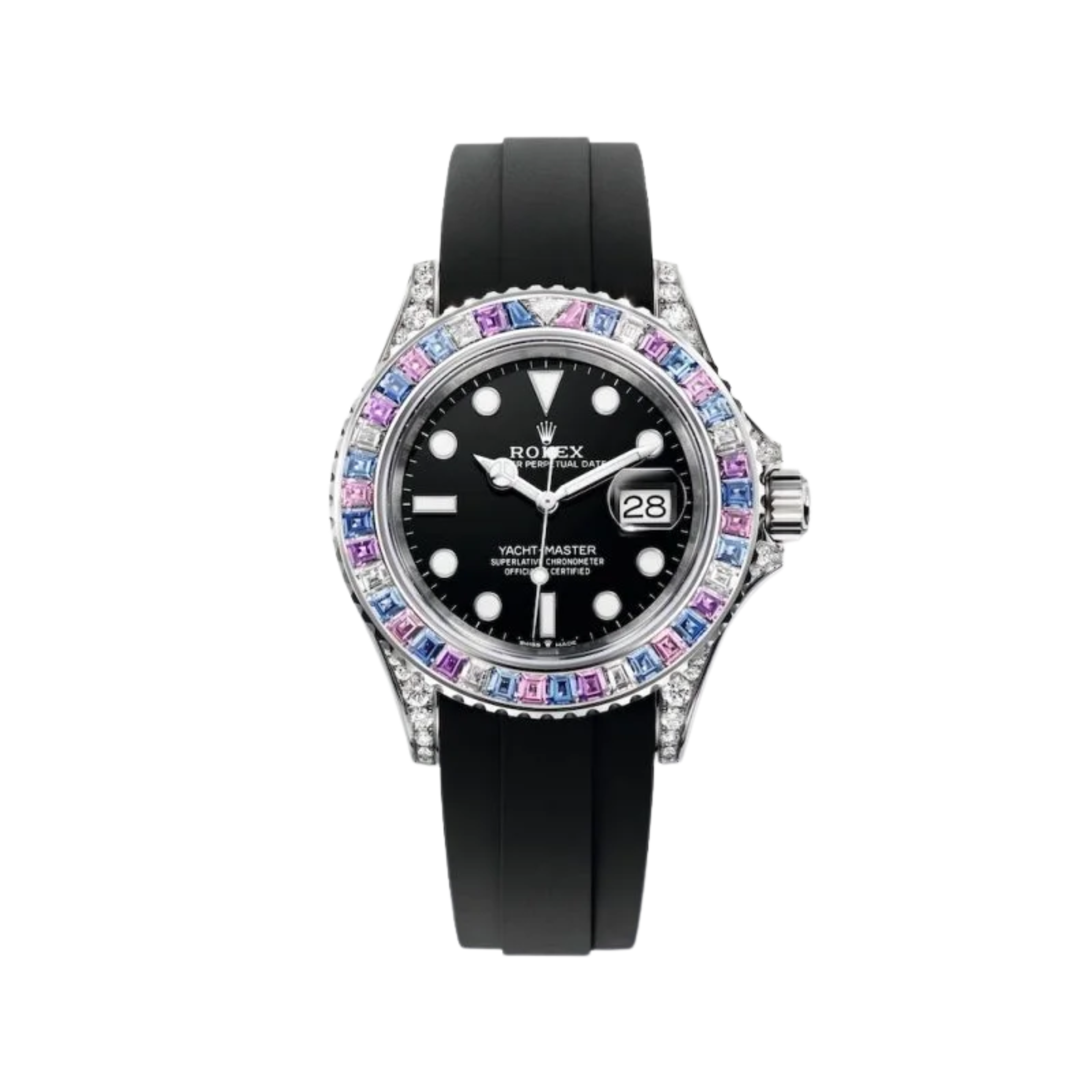 126679SABR 0002 Rolex Yacht Master Diamond Bezel Black Dial 40mm