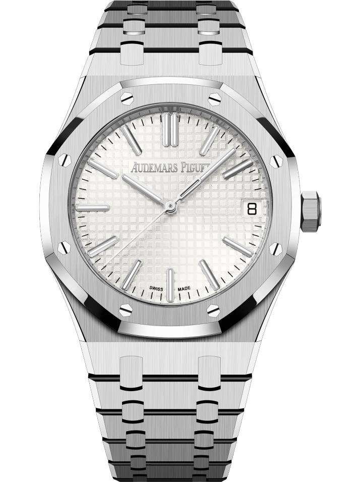 15510ST.OO.1320ST.03 Audemars Piguet Royal Oak "50th Anniversary" White Dial 41mm
