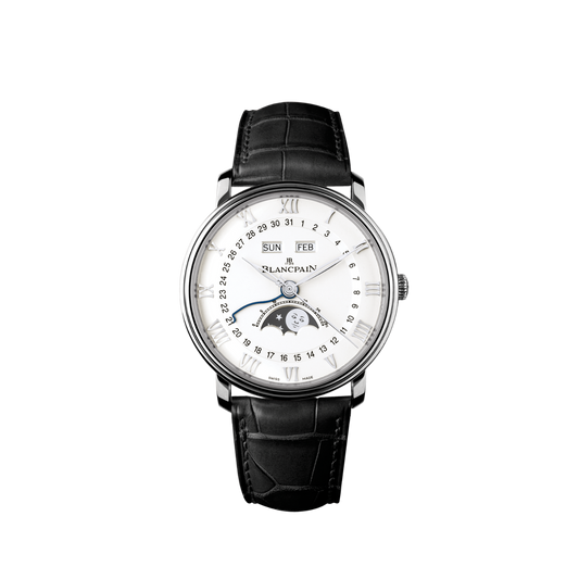 6654-1127-55B Blancpain Villeret Quantième Complet White Dial 40mm