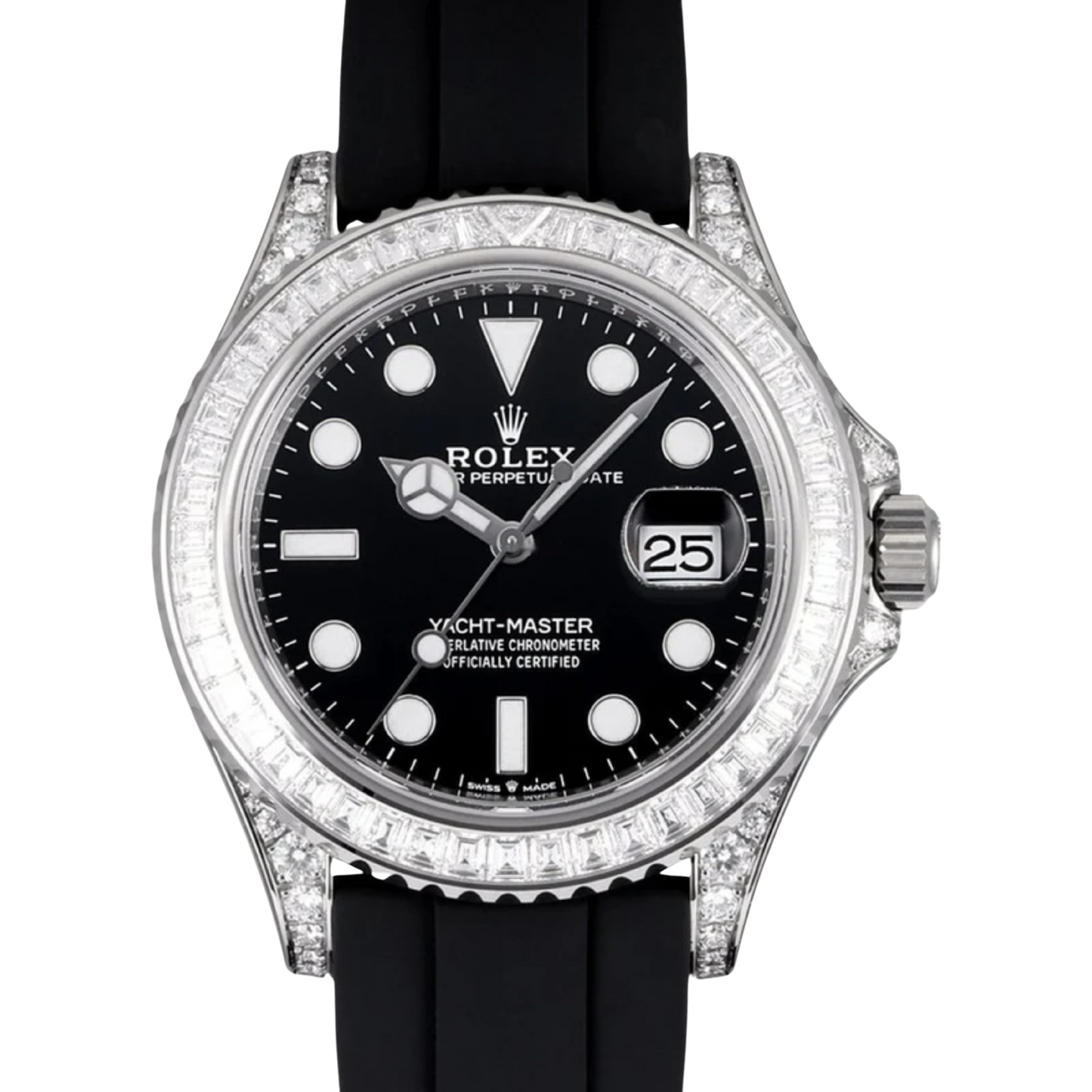 226679TBR-0003 Rolex Yacht-Master Diamond Bezel Black Dial 42mm