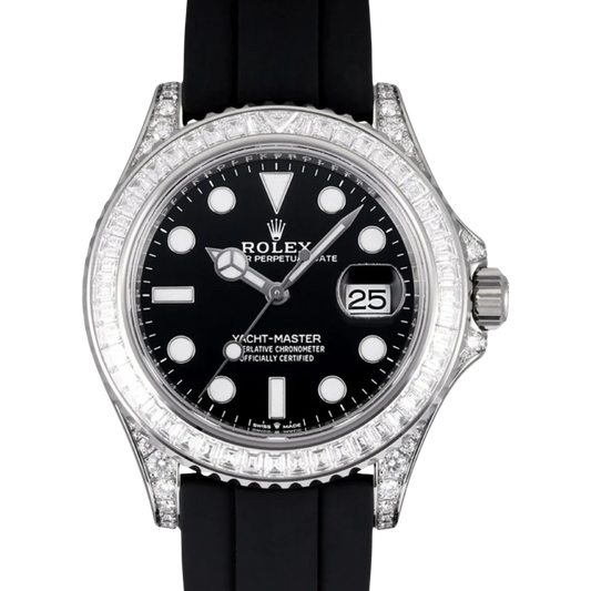 226679TBR-0003 Rolex Yacht-Master Diamond Bezel Black Dial 42mm