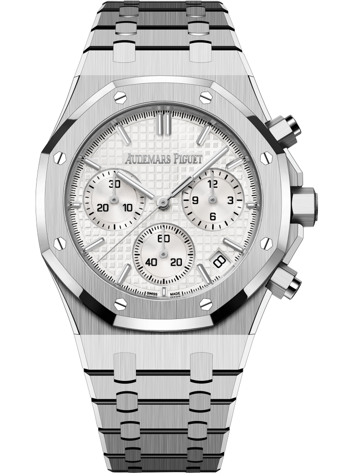 26240ST.OO.1320ST.03 Audemars Piguet Royal Oak Selfwinding Chronograph 50th Anniversary White Dial 41mm