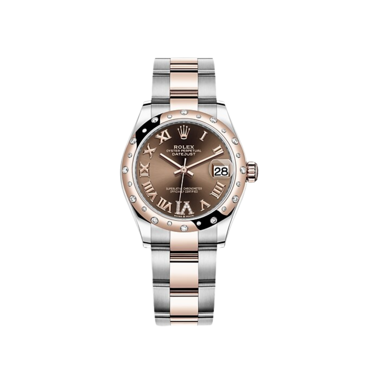 278341RBR-0003 Rolex Datejust Diamond Set Brown Dial 31mm