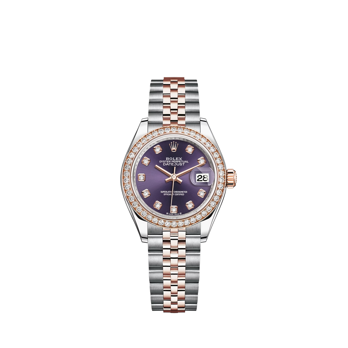 279381RBR-0015 Rolex Lady-Datejust Diamonds Purple Dial 28mm