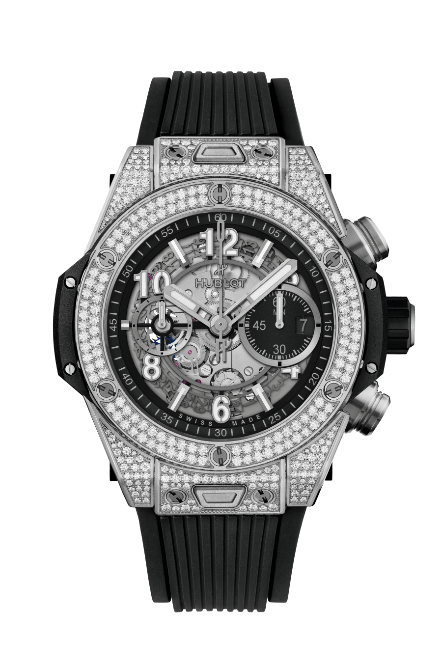 421.NX.1170.RX.1704 Hublot Big Bang Unico Titanium Pavé 44mm