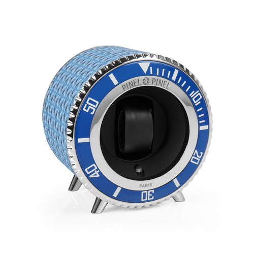 Watch Winder Sub Twin Sub Blue Azur Coated Canvas