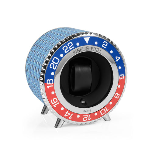 Watch Winder Gmt Twin Gmt Blue Azur Coated Canvas