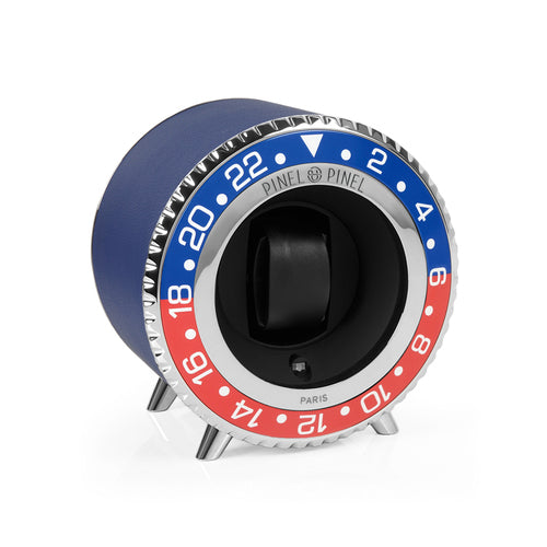Watch Winder Gmt Twin Gmt Blue Blue Calfskin