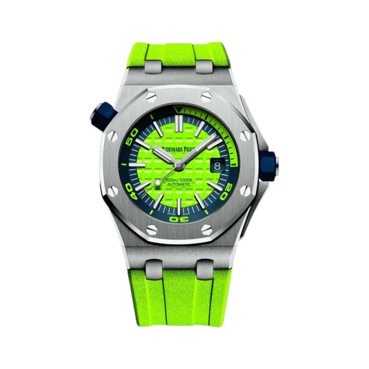 15710ST.OO.A038CA.01 Audemars Piguet Royal Oak Offshore Diver Lime Green Dial 42mm (Pre-Owned)