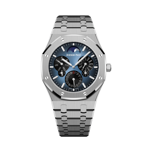 26586TI.OO.1240TI.01 Audemars Piguet Royal Oak Perpetual Calendar Ultra-Thin Blue Dial 41mm (Limited Edition of 200)