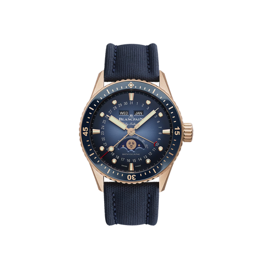 5054-3640-O52A Fifty Fathoms Blancpain Bathyscaphe Quantième Complet Phases de Lune 43mm