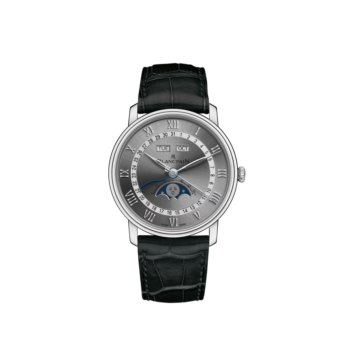 6654-1113-55B Blancpain Villeret Quantième Complet Grey Dial 40mm