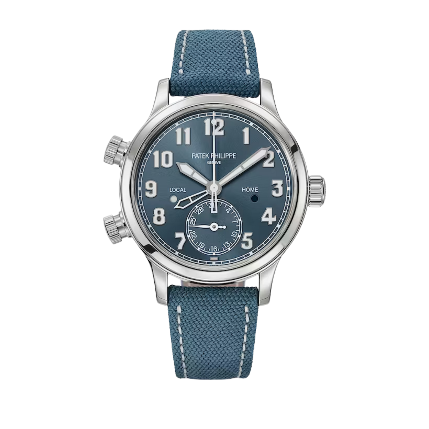 7234A-001 Patek Philippe Calatrava Pilot Time Travel Blue-Grey Dial 37.5mm