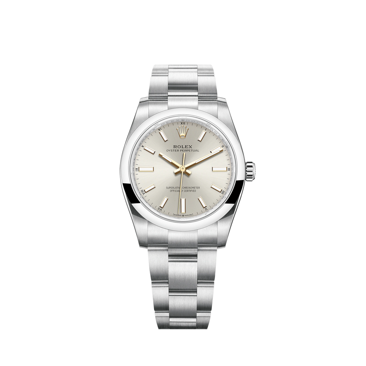 124200-0001 Rolex Oyster Perpetual Sliver Dial 34mm