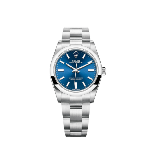 124200-0003 Rolex Oyster Perpetual Blue Dial 34mm