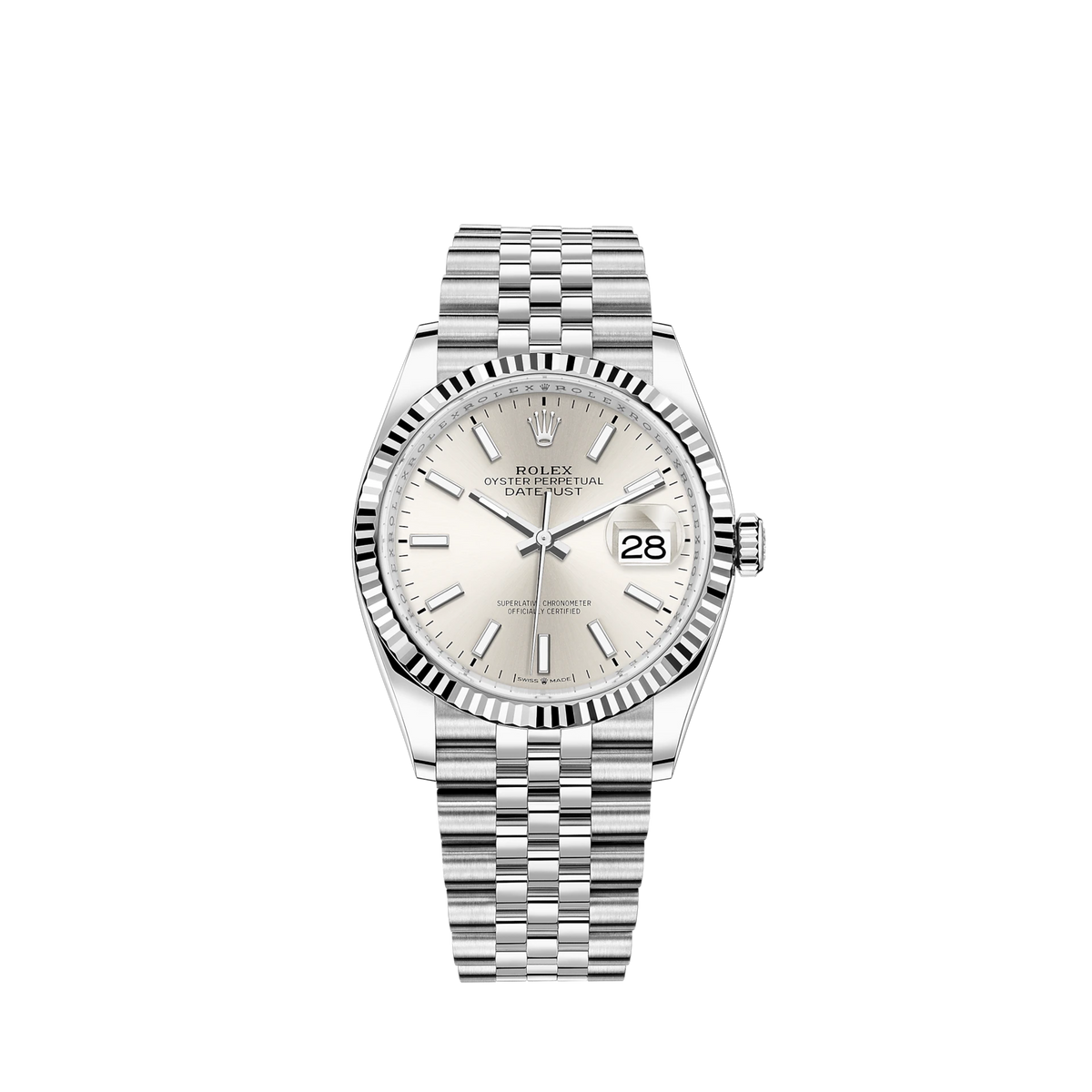 126234-0013 Rolex Datejust Jubilee Sliver Dial 36mm