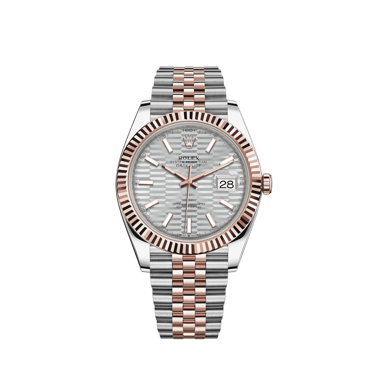 126331-0018 Rolex Datejust Fluted Grey Dial 41mm