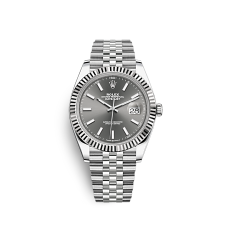 126334-0014 Rolex Datejust Jubilee Grey Dial 41mm