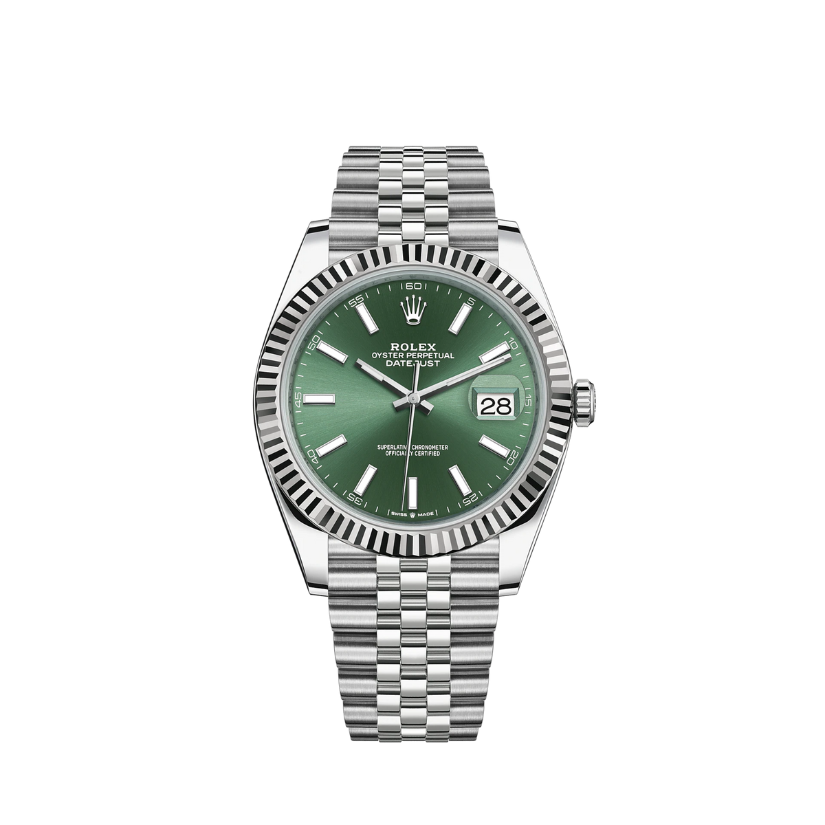 126334-0028 Rolex Datejust Green Dial 41mm