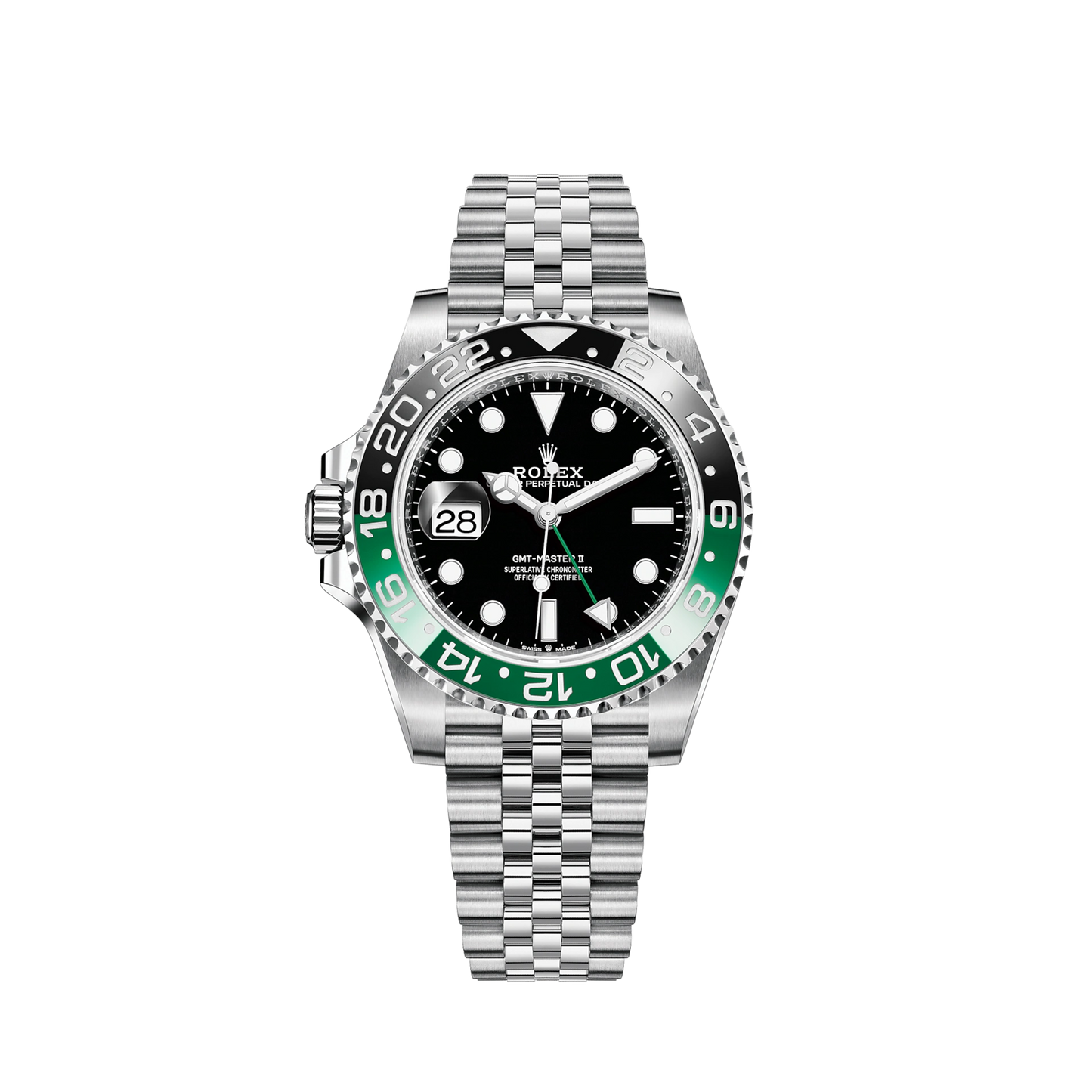 126720VTNR-0002 Rolex GMT-Master II Right-Handed "Sprite" Jubilee Black Dial 40mm