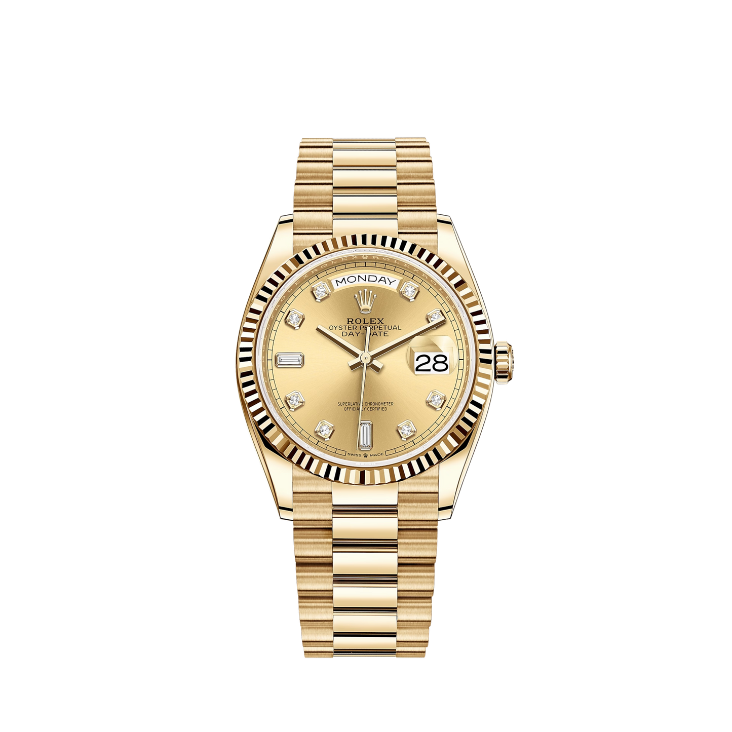 128238-0008 Rolex Day-Date Champ Diamonds Dial 36mm
