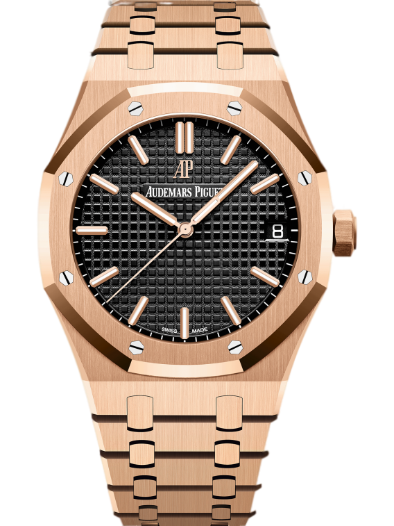 15500OR.OO.1220OR.01 Audemars Piguet Royal Oak Rose Gold Metal Band 41mm