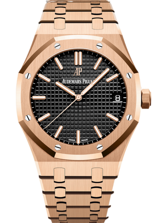 15500OR.OO.1220OR.01 Audemars Piguet Royal Oak Rose Gold Metal Band 41mm