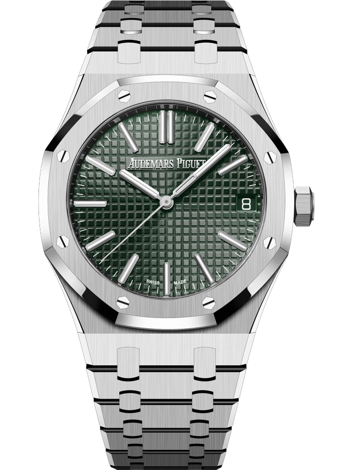 15510ST.OO.1320ST.04 Audemars Piguet Royal Oak "50th Anniversary" Khaki Green Dial 41mm