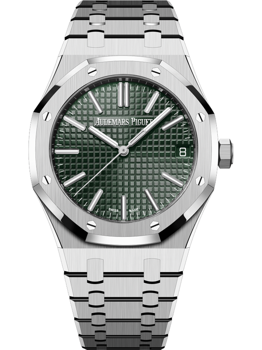 15510ST.OO.1320ST.04 Audemars Piguet Royal Oak "50th Anniversary" Khaki Green Dial 41mm
