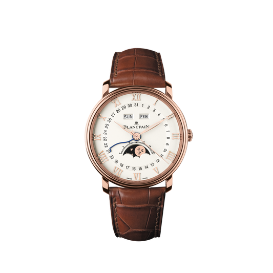 6654-3642-55B Blancpain Villeret Quantième Complet White Dial 40mm