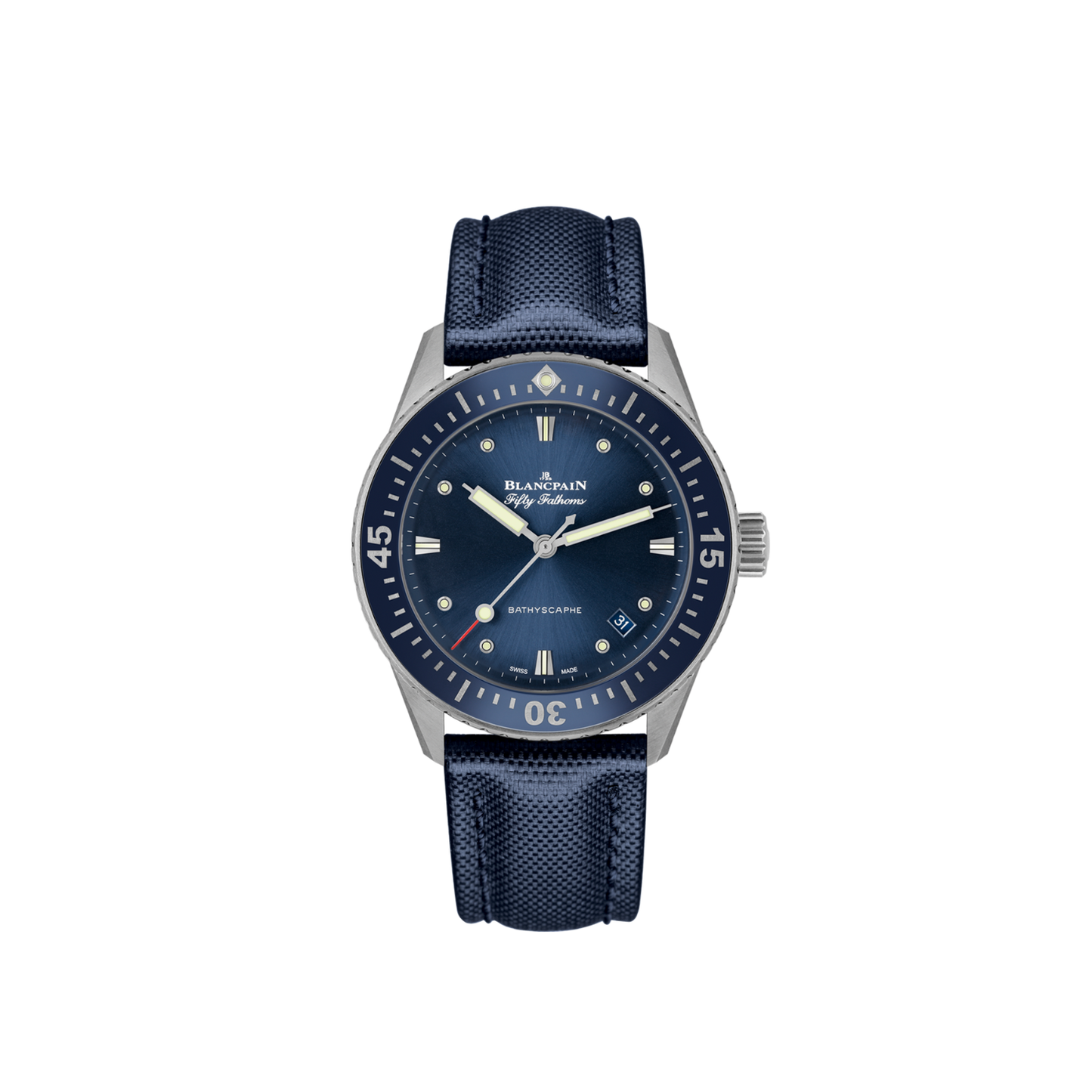 5100-1140-O52A Blancpain Fifty Fathoms Bathyscaphe Blue Dial 38mm