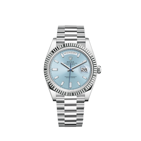 228236-0006 Rolex Day Date Ice Blue Dial 40mm
