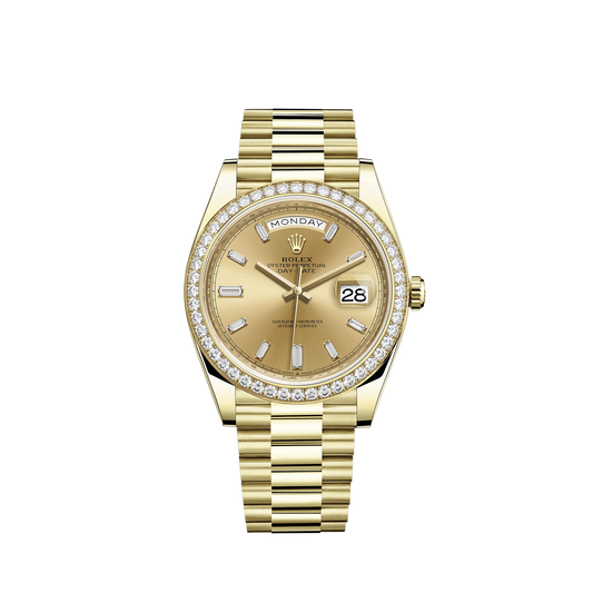 228348RBR-0002 Rolex Oyster Perpetual Day Date Gold Dial 40mm