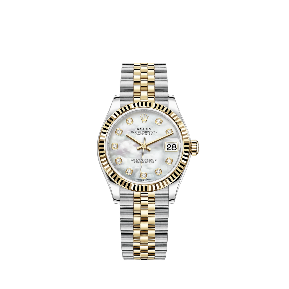 278273-0028 Rolex Datejust Jubilee White Mother of Pearl Dial 31mm