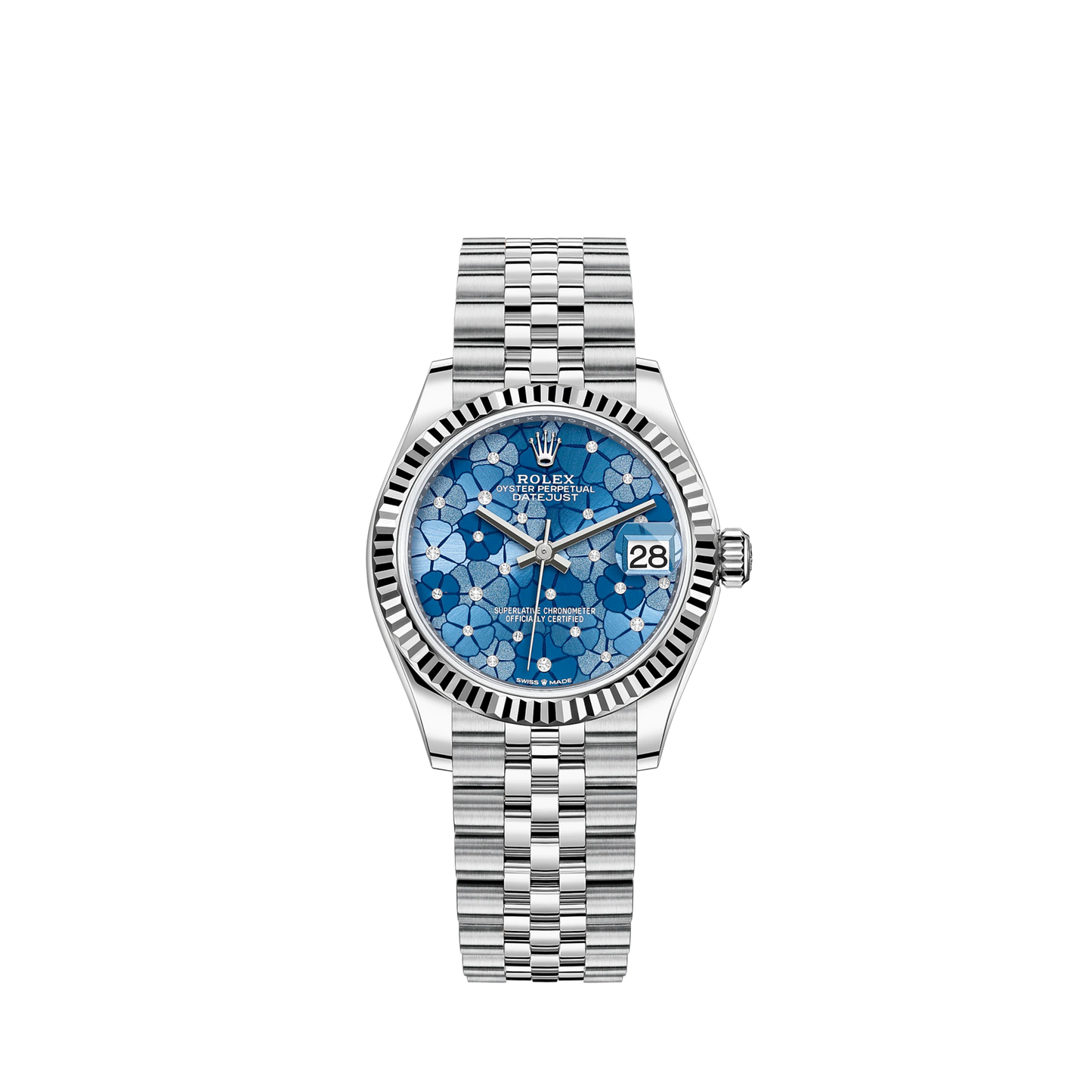278274-0036 Rolex Datejust Jubilee Blue Floral Dial 31mm