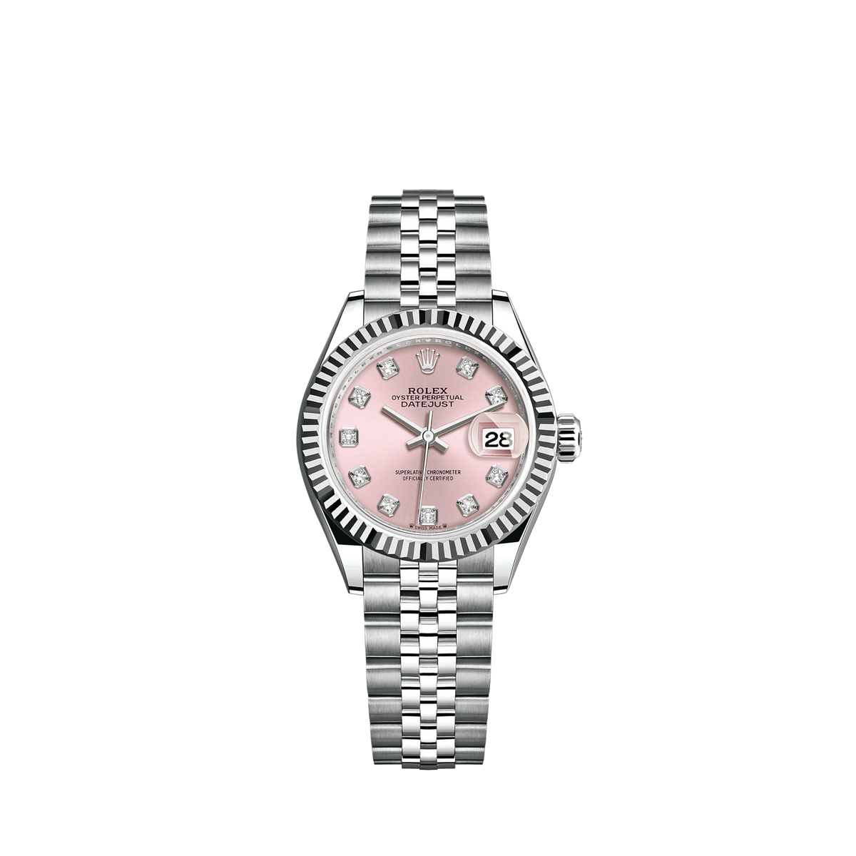 279174-0003 Rolex Lady-Datejust Jubilee Diamonds Pink Dial 28mm