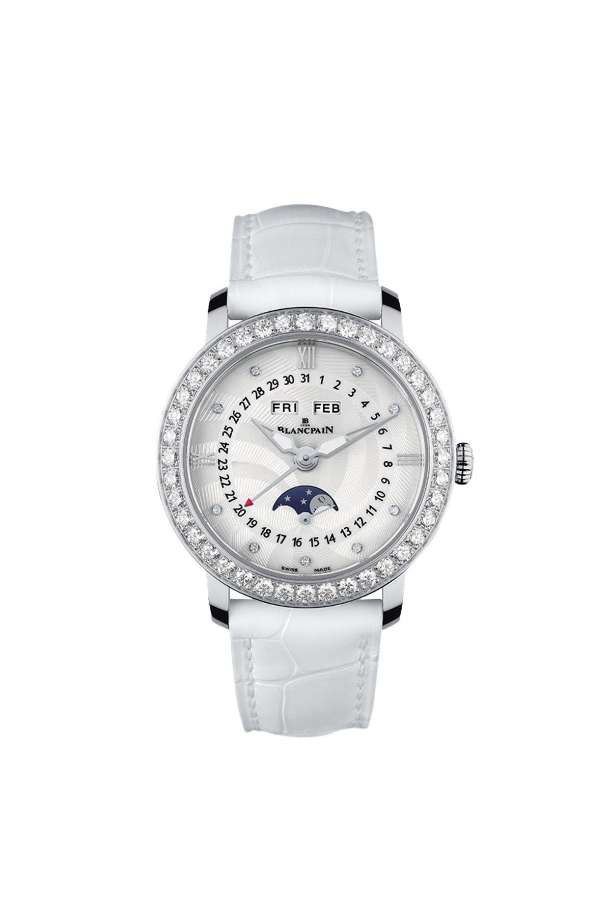 3663A-4654-55B Blancpain Ladybird Quantième Complet White Dial 35mm