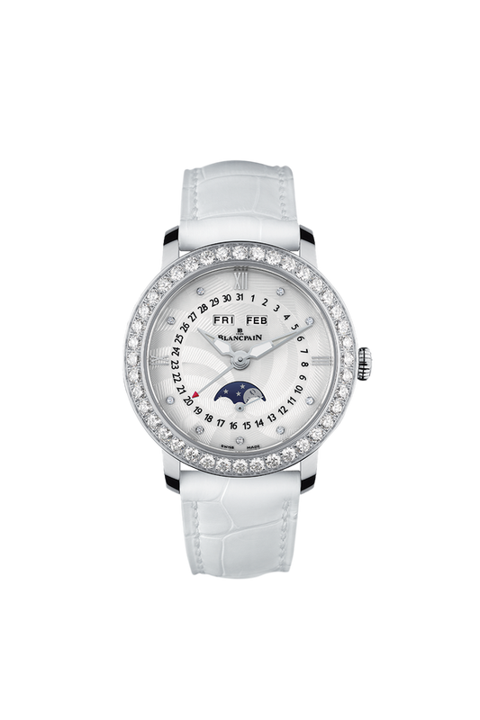 3663A-4654-55B Blancpain Ladybird Quantième Complet White Dial 35mm