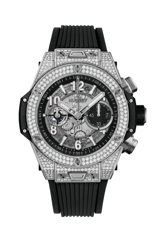 421.NX.1170.RX.1704 Hublot Big Bang Unico Titanium Pavé 44mm