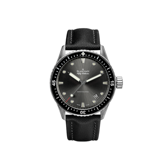 5000-1110-B52A Blancpain Fifty Fathoms Bathyscaphe Black Dial 43mm