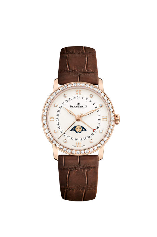 6126-2987-55B Blancpain Quantième Phase de Lune White Dial 33mm