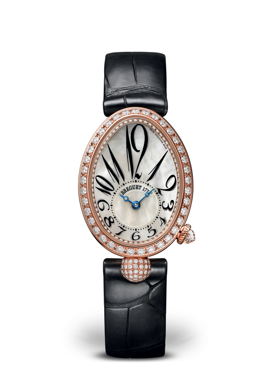 8928BR/5W/944/DD0D3L Breguet Reine de Naples White Mother of Pearl Dial 33 x 25mm
