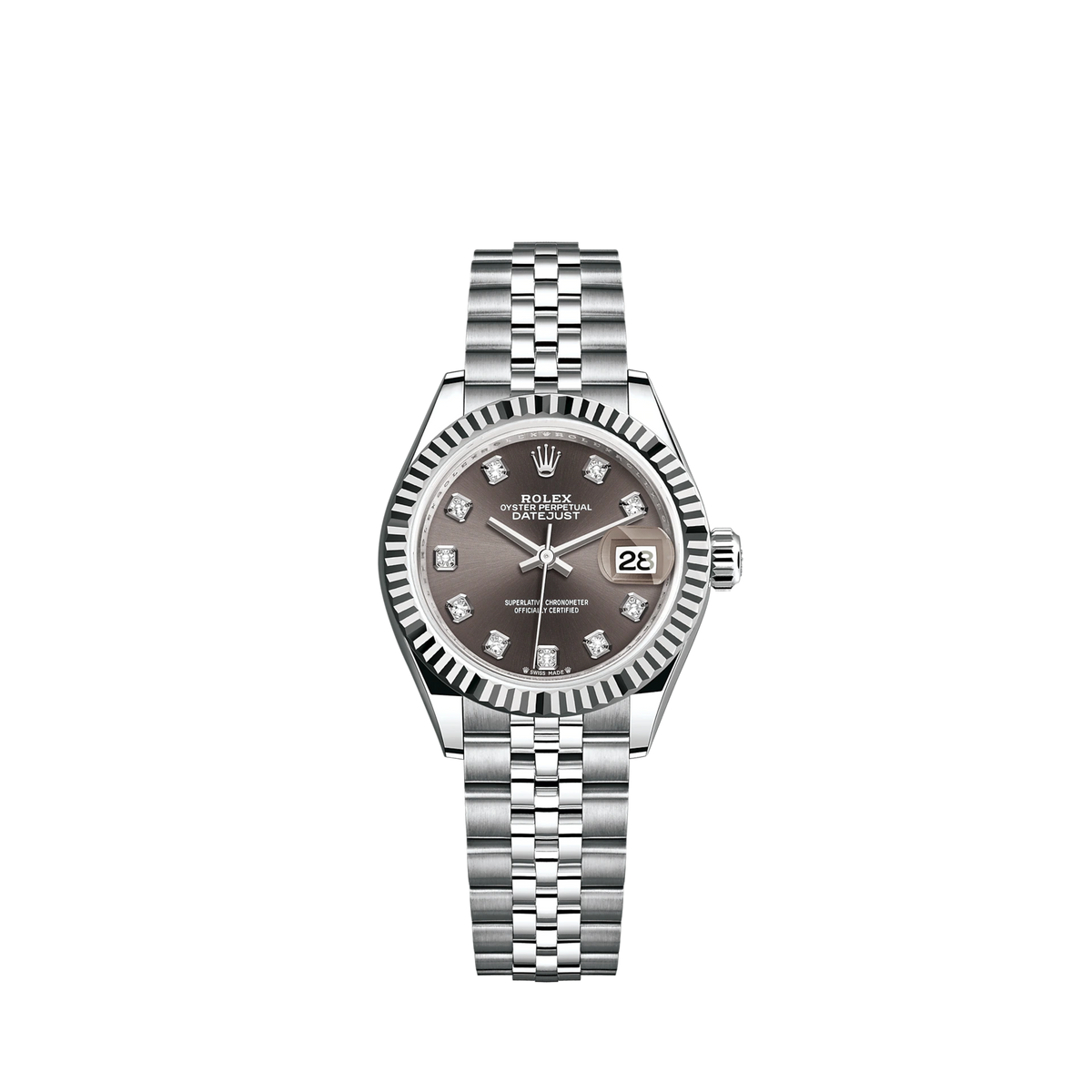 279174-0015 Rolex Lady-Datejust Jubilee Diamonds Grey Dial 28mm
