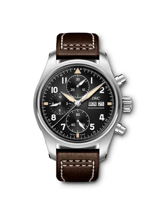 IW387903 IWC Pilot's Chronograph Spitfire Black Dial 41mm