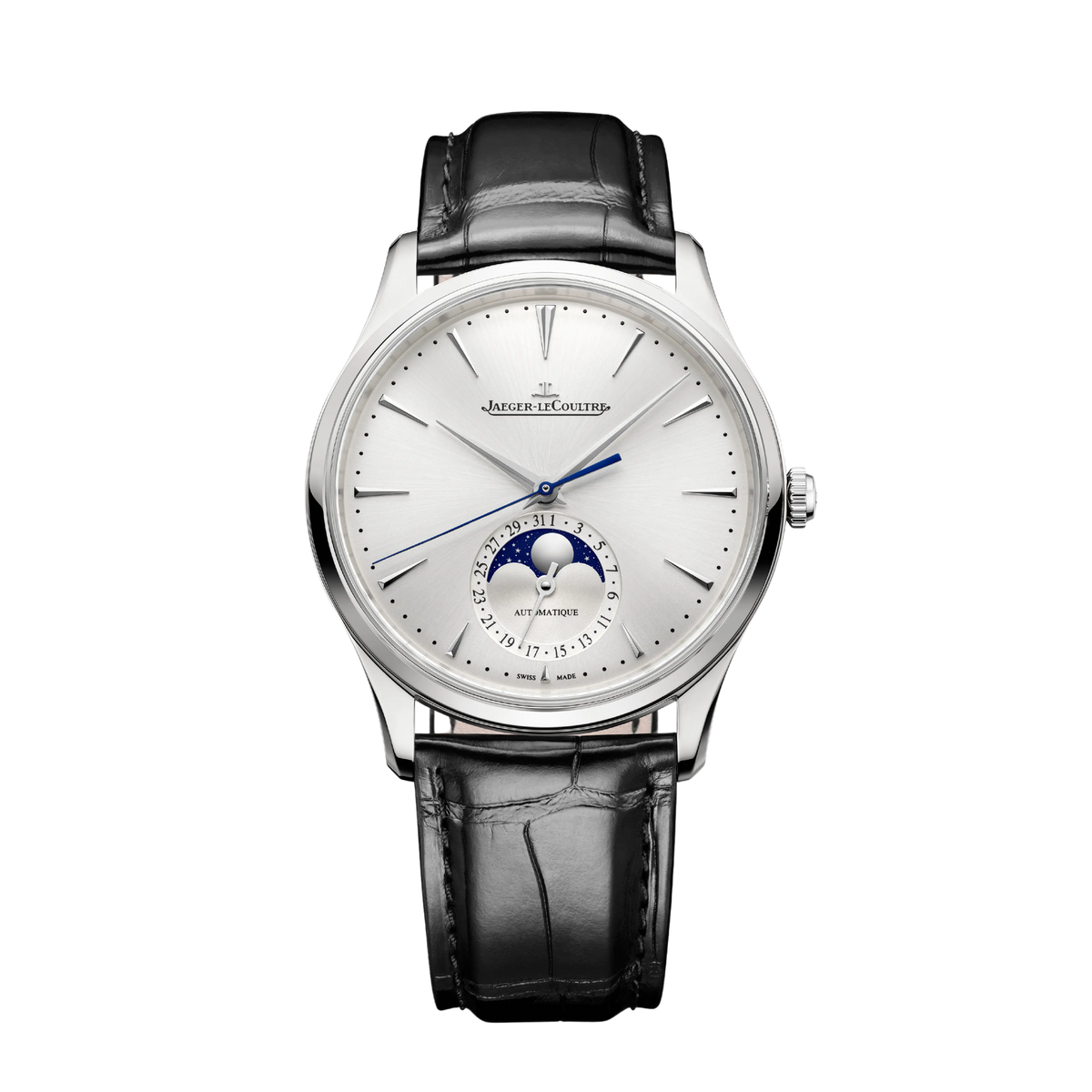 Q1368430 Jaeger-LeCoultre Master Ultra Thin Moon Sliver Dial 39mm